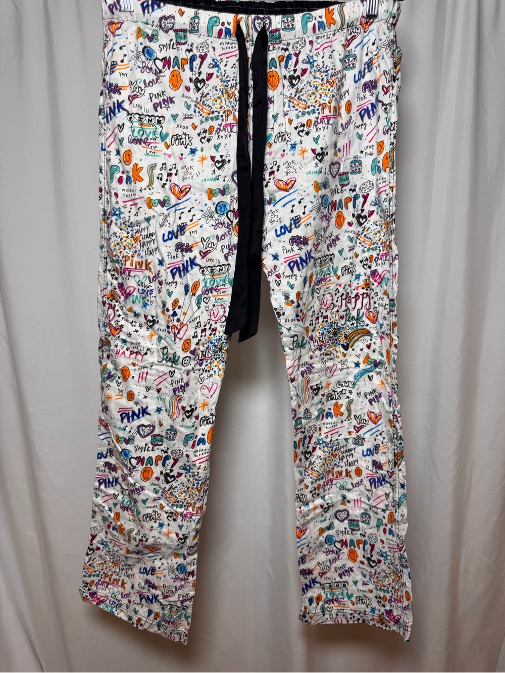 Victorias Secret PINK Graffiti Print Holiday Sleep Pants Small Y2K